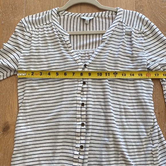 LUCKY BRAND bubble sleeve gauzy button down too CUTE! (MED) - Picture 7 of 13